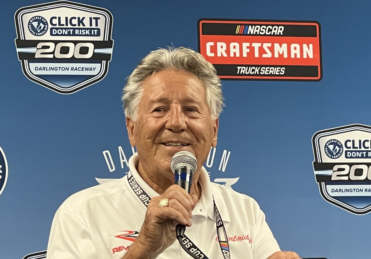 Mario Andretti in Darlington Media Center