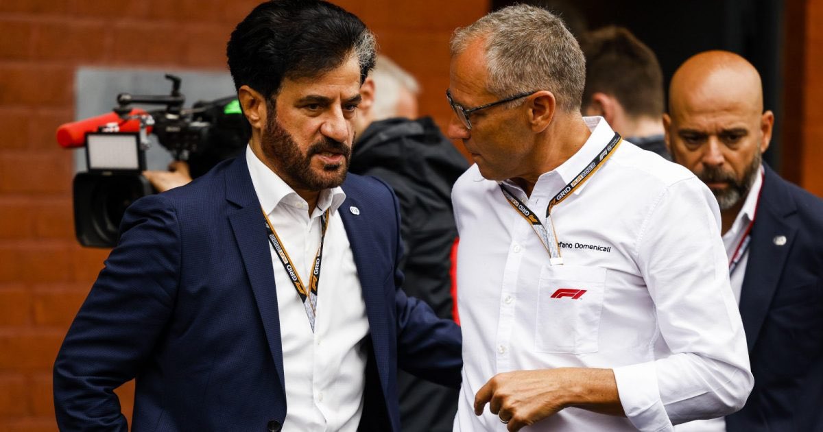 FIA President Mohammad ben Sulayem and F1 CEO Stefano Domenicali