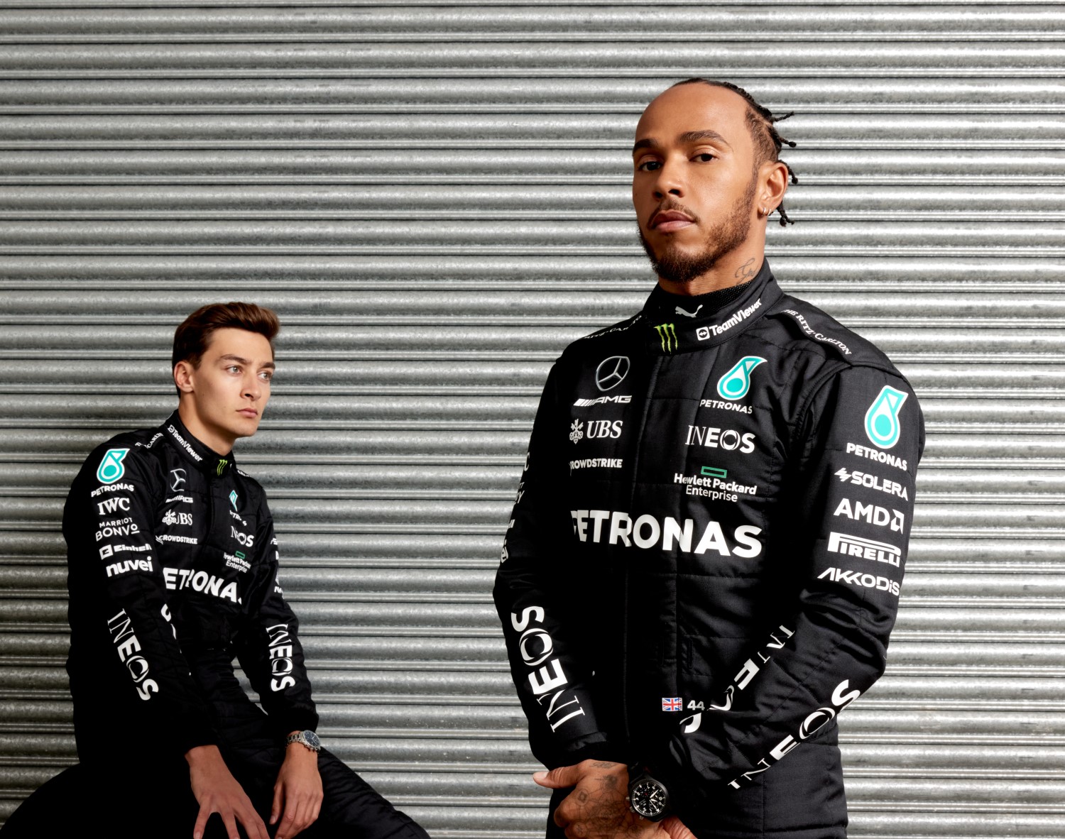 George Russell and Lewis Hamilton