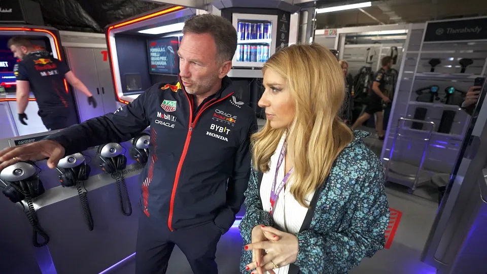 CNBC's Sara Eisen With Christian Horner, Oracle Red Bull Racing Team Principal and CEO In Montreal, Canada