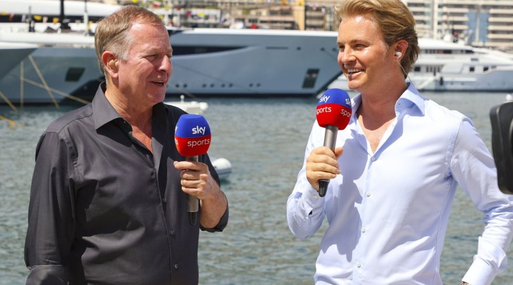 Sky F1 reporters Martin Brundle and Nico Rosberg