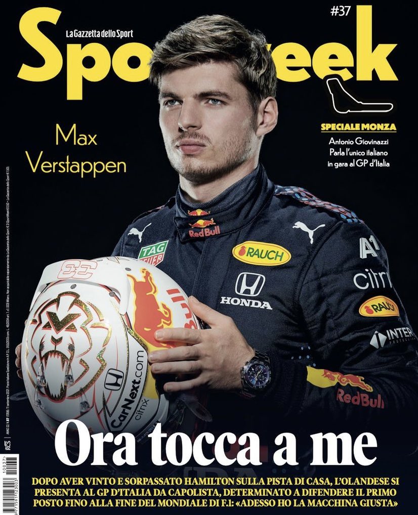 Max Verstappen on the cover of Sportweek