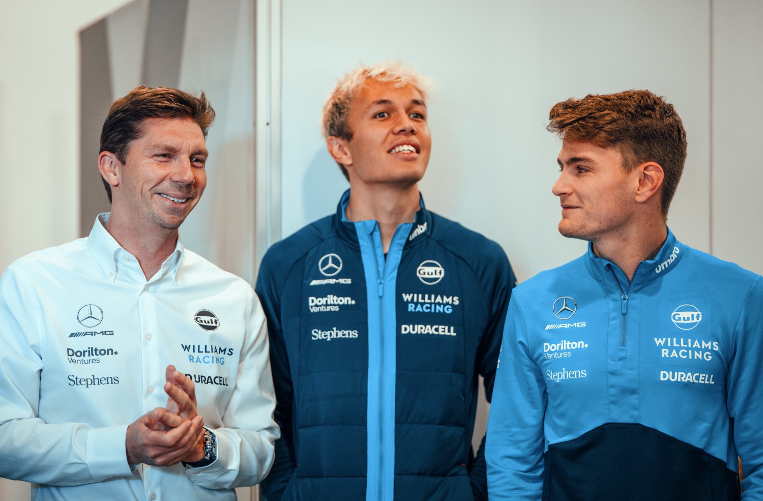 James Vowles (GBR), Alex Albon, Logan Sargeant (USA). Williams Racing.Formula One Testing, Day One, Thursday 23rd February 2023. Sakhir, Bahrain.