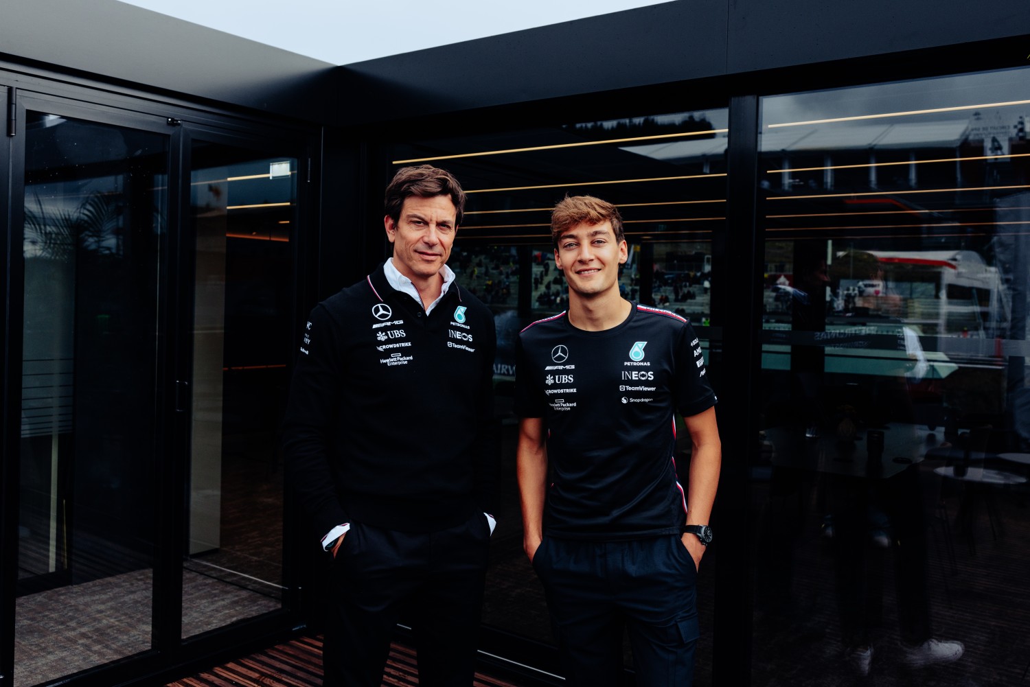 Toto Wolff and George Russell