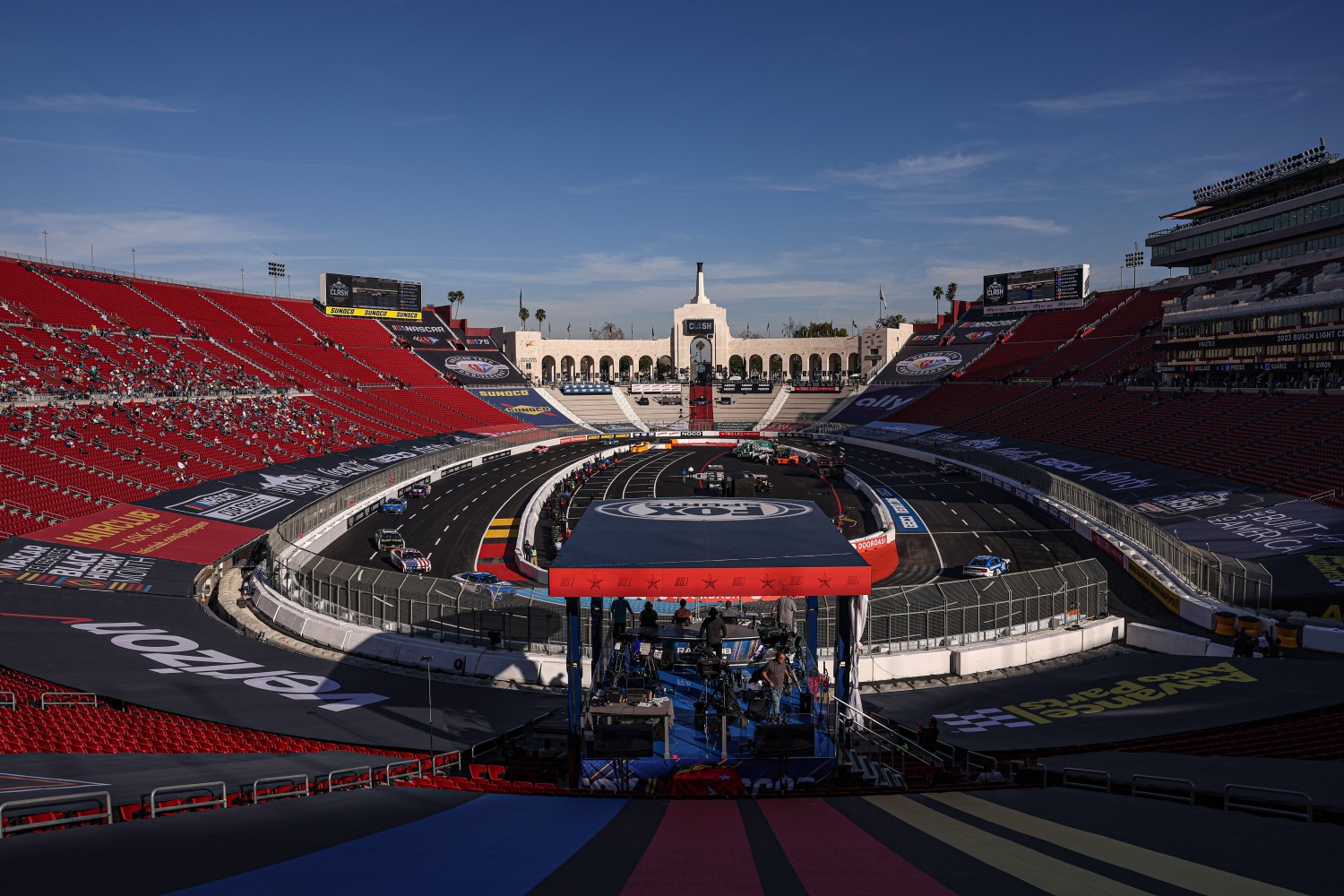 Justin Haley wins the pole for the Busch Light Clash at the Coliseum