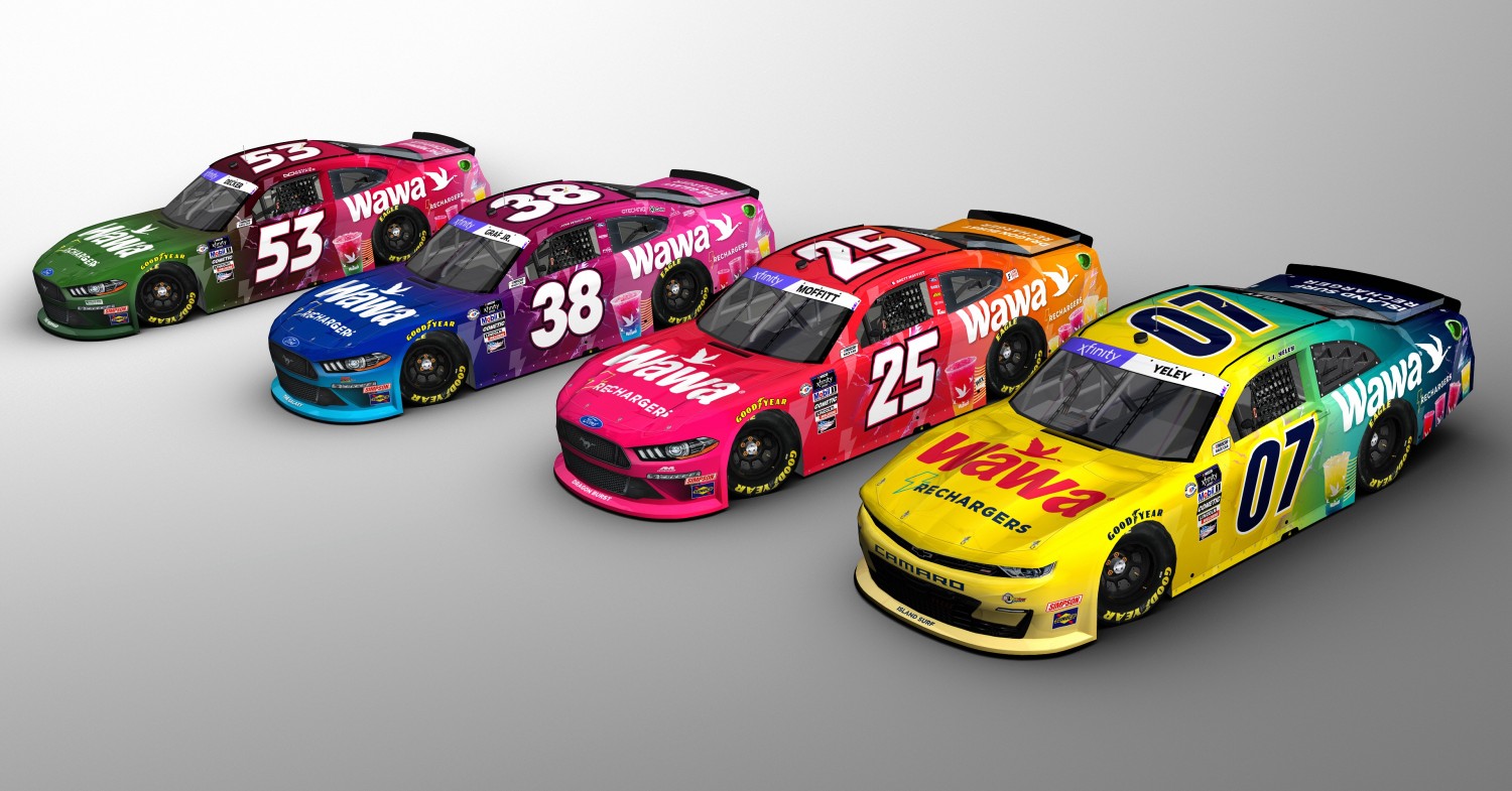 4 Wawa Cars at Daytona