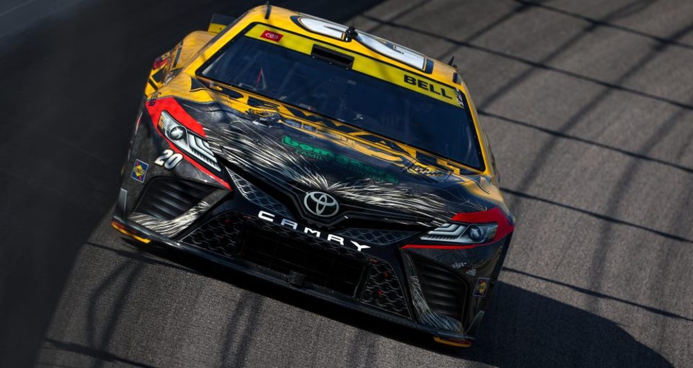 Christopher Bell, driver of the #20 DEWALT Perform & Protect Toyota, drives during practice for the NASCAR Cup Series Hollywood Casino 400 at Kansas Speedway on September 09, 2023 in Kansas City, Kansas. (Photo by Jamie Squire/Getty Images) | Getty Images
