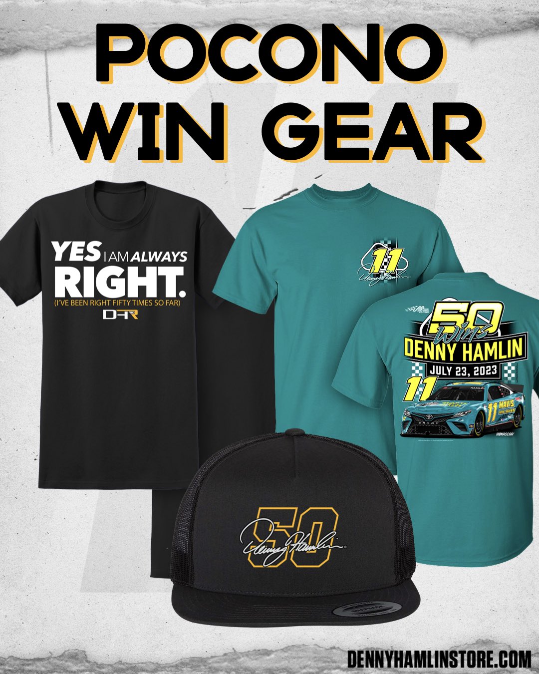 Denny Hamlin's latest shirts