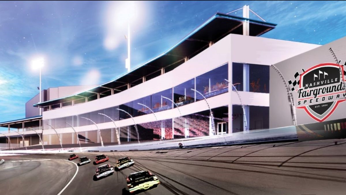 Turn Four Under the Lights: The second rendering showcases the picturesque vision of cars racing side-by-side into turn four under the lights as they zoom past the enclosed suites and toward the frontstretch grandstands. This revitalization reaffirms our commitment to preserving the history and legacy of this beloved speedway while introducing modern advancements that will undoubtedly captivate fans and racers alike.