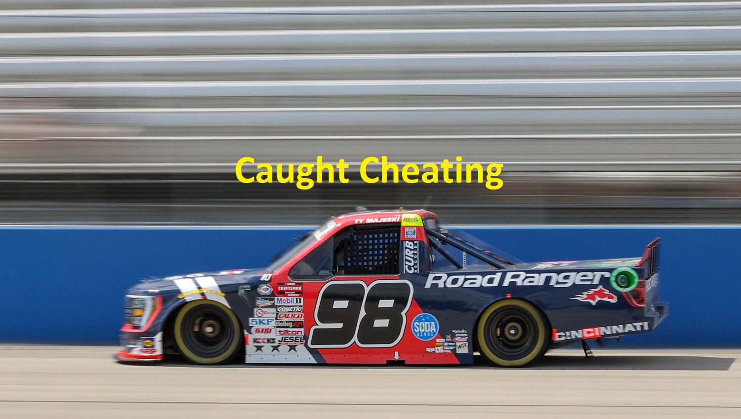 Ty Majeski, driver of the #98 Road Ranger Ford, drives during practice for the NASCAR Craftsman Truck Series Clean Harbors 175 at The Milwaukee Mile on August 26, 2023 in West Allis, Wisconsin. (Photo by Jonathan Bachman/Getty Images)