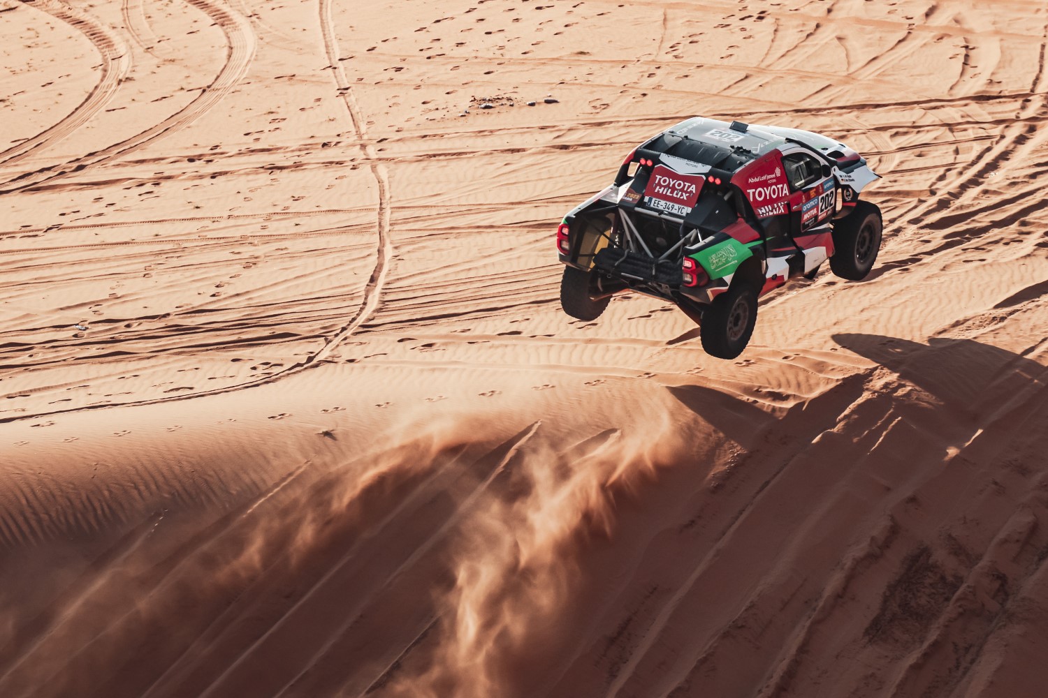 #202 Al RAJHI Yazeed (sau), V0N ZITZEWITZ Dirk (ger), Overdrive Racing, Toyota Hilux, Auto, FIA W2RC, action 02/01/2023 – Dakar 2023 – Stage 2