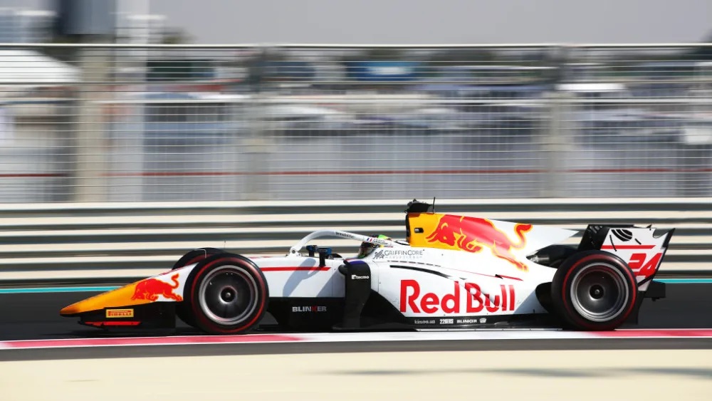 Isack Hadjar was the driver on top on the final morning of 2023 running, earning the fastest time in the #21 Campos Racing car. Getty Images for Formula 2