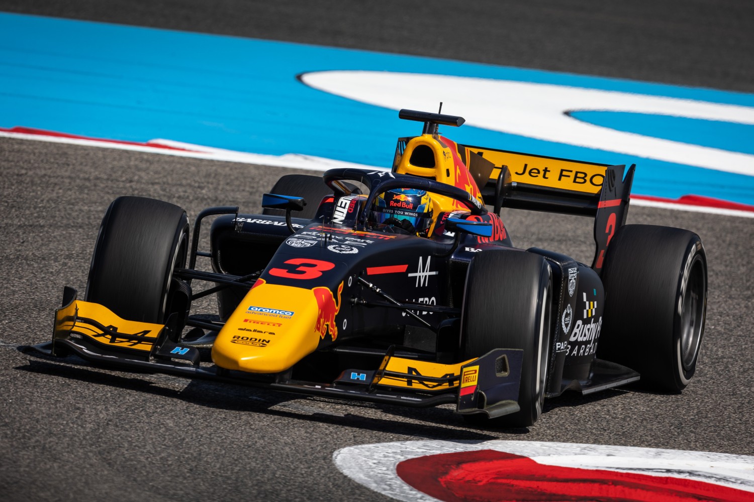 Zane Maloney #3 Carlin, during Round one of the FIA Formula 2 Championship at Bahrain International Circuit, on March 02 - 05, 2023. // Dutch Photo Agency / Red Bull Content Pool 