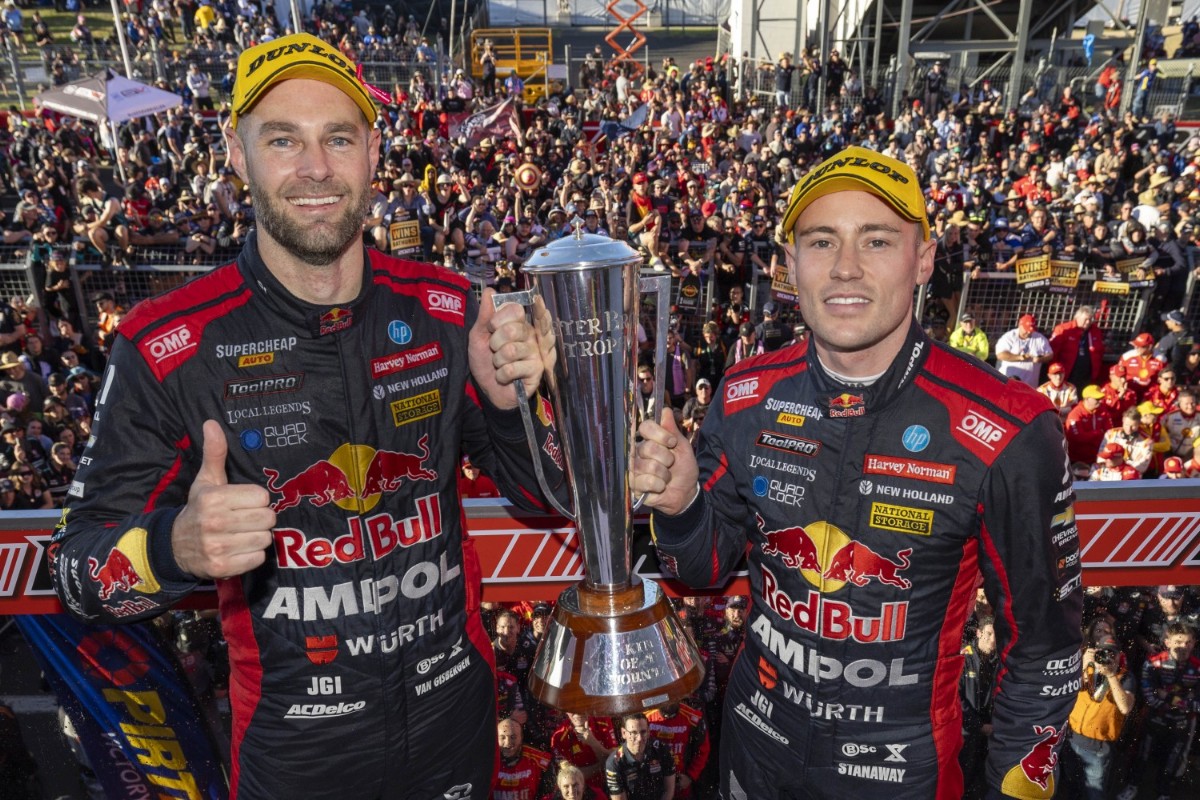 Shane van Gisbergen and co driver Richie Stanaway win the 2023 Repco Bathurst 1000, Event 10 of the Repco Supercars Championship, Mount Panorama, Bathurst, New South Wales, Australia. 8 Oct, 2023.