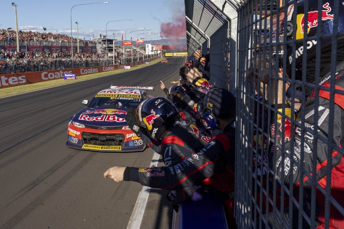 Shane van Gisbergen and co driver Richie Stanaway win the 2023 Repco Bathurst 1000, Event 10 of the Repco Supercars Championship, Mount Panorama, Bathurst, New South Wales, Australia. 8 Oct, 2023.