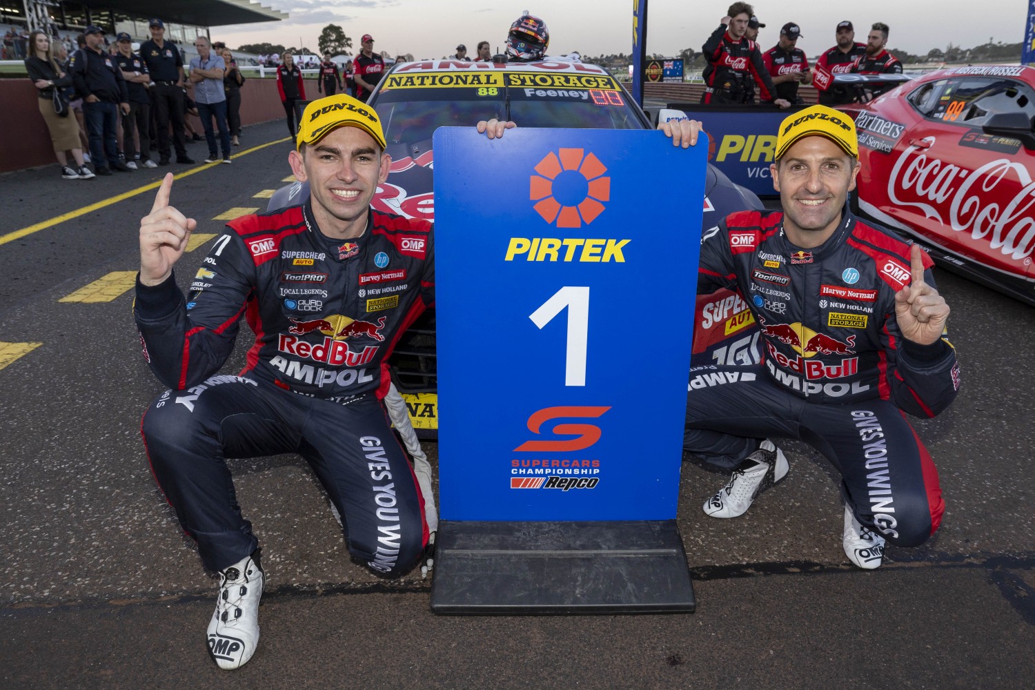 Broc Feeney and Jamie Whincup win the 2023 Penrite Oil Sandown 500, Event 9 of the Repco Supercars Championship, Sandown, Melbourne, Victoria, Australia. 17 Sep, 2023.