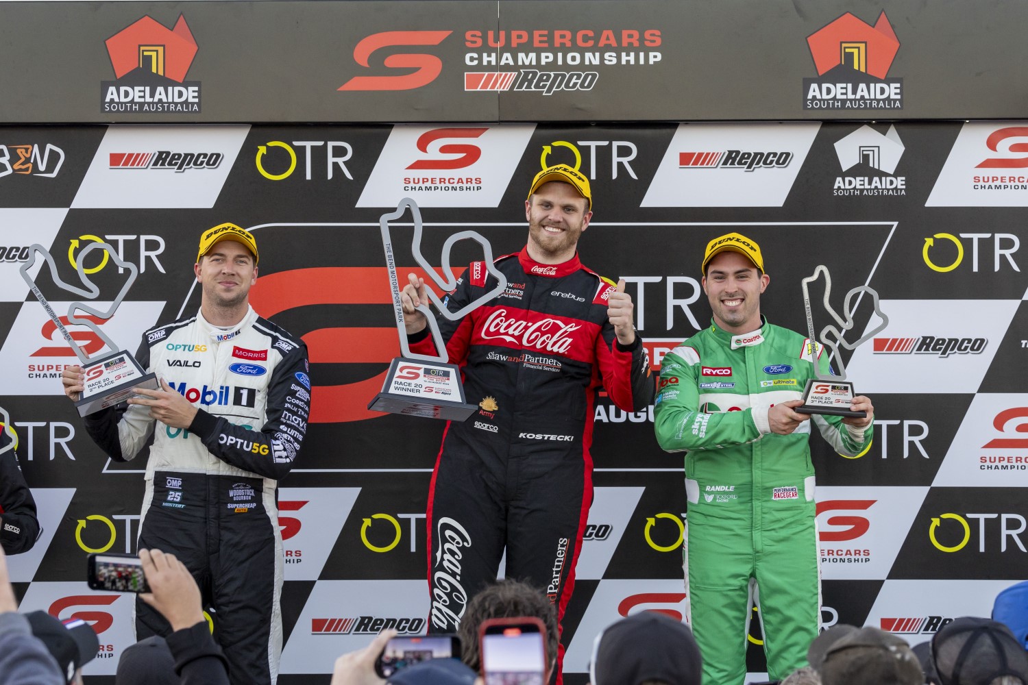 Brodie Kostecki wins race 1 of the 2023 OTR SuperSprint, Event 8 of the Repco Supercars Championship, The Bend, Tailem Bend, South Australia, Australia. 19 Aug, 2023.