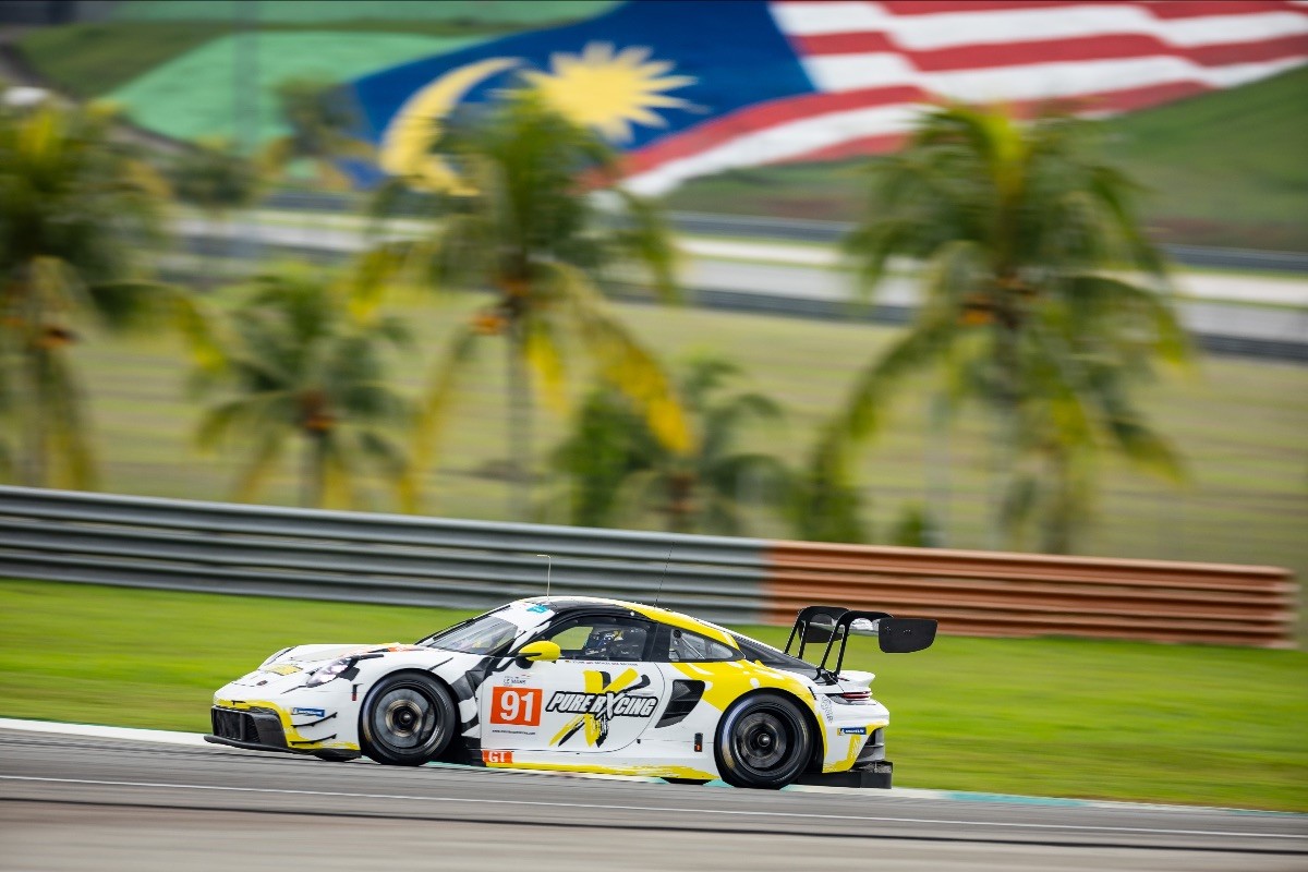 Alex Malykhin, Klaus Bachler and Joel Sturm in the #91 Pure Rxing Porsche 911 GT3 R