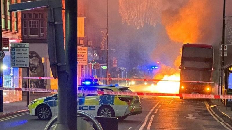 London Electric Bus fire