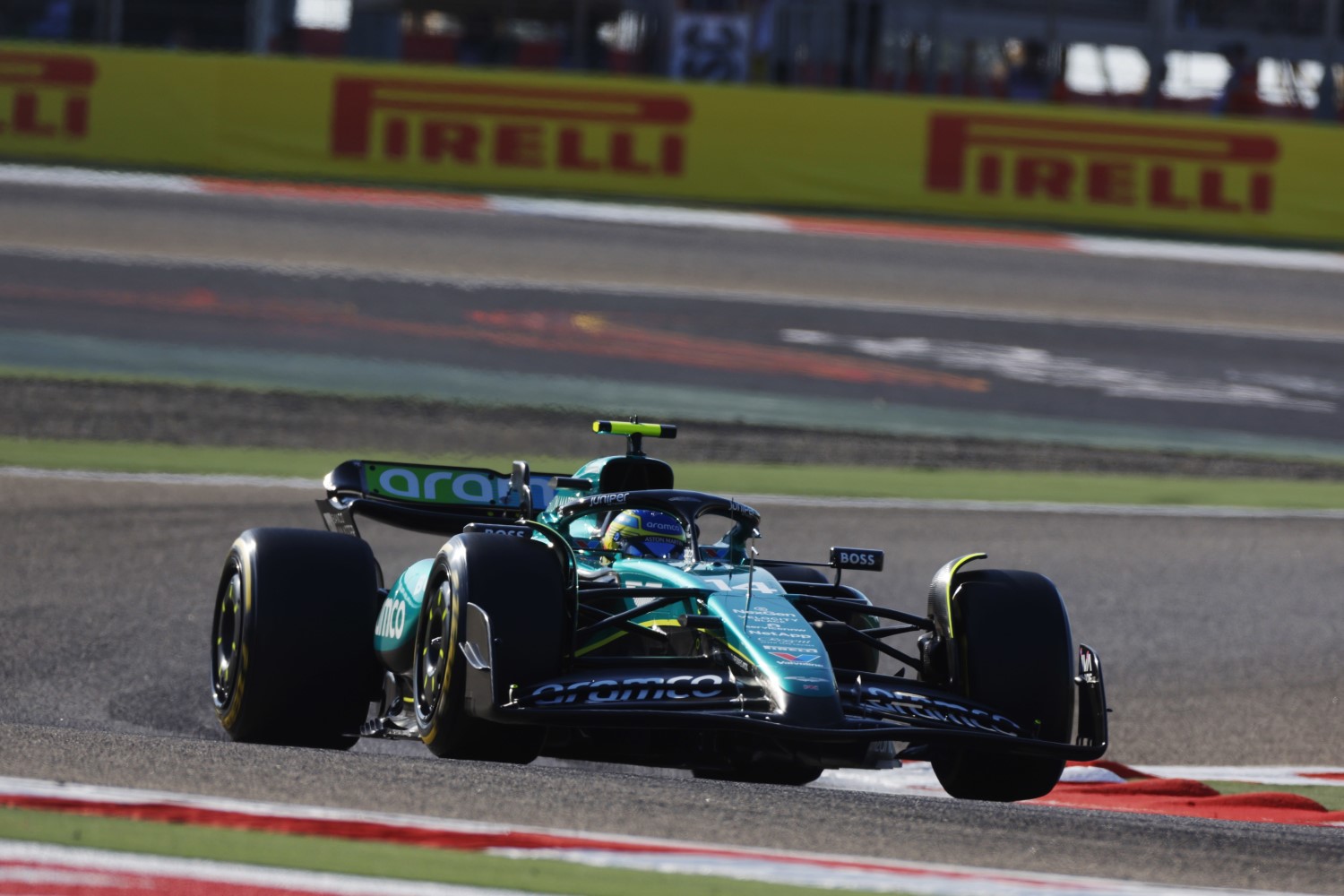 Fernando Alonso, Aston Martin AMR24 during the Bahrain GP at Bahrain International Circuit on Thursday February 29, 2024 in Sakhir, Bahrain. (Photo by Steven Tee / LAT Images)