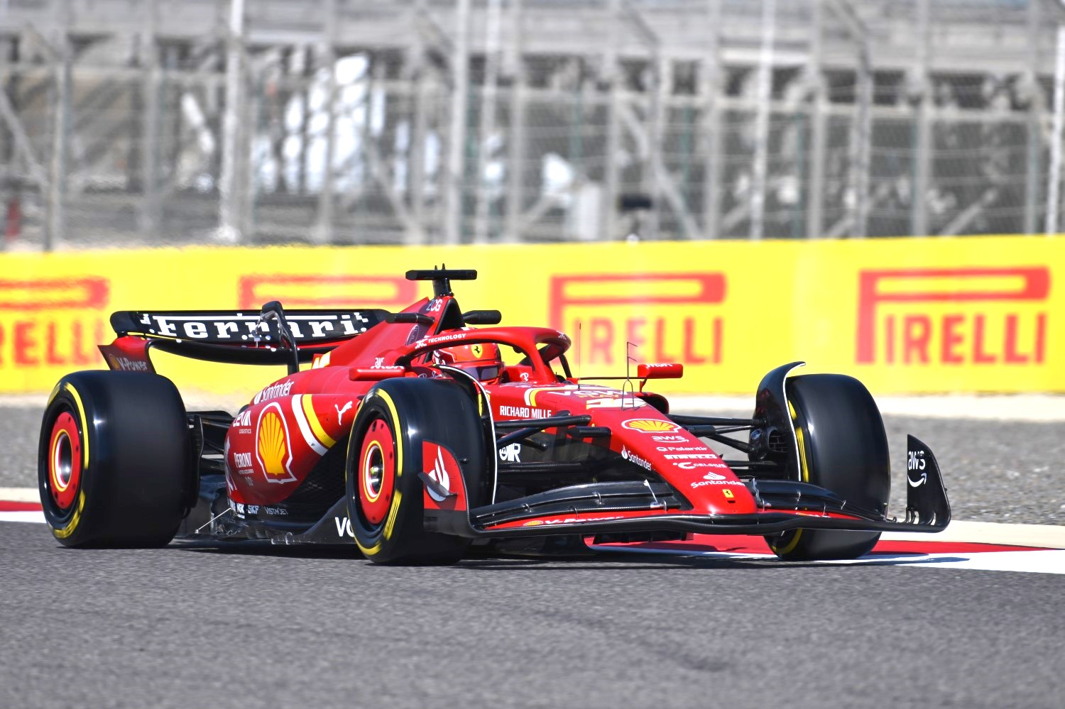 Charles Leclerc, Ferrari SF-24 during the Pre-Season Test at Bahrain International Circuit on Thursday February 22, 2024 in Sakhir, Bahrain. (Photo by Simon Galloway / LAT Images)