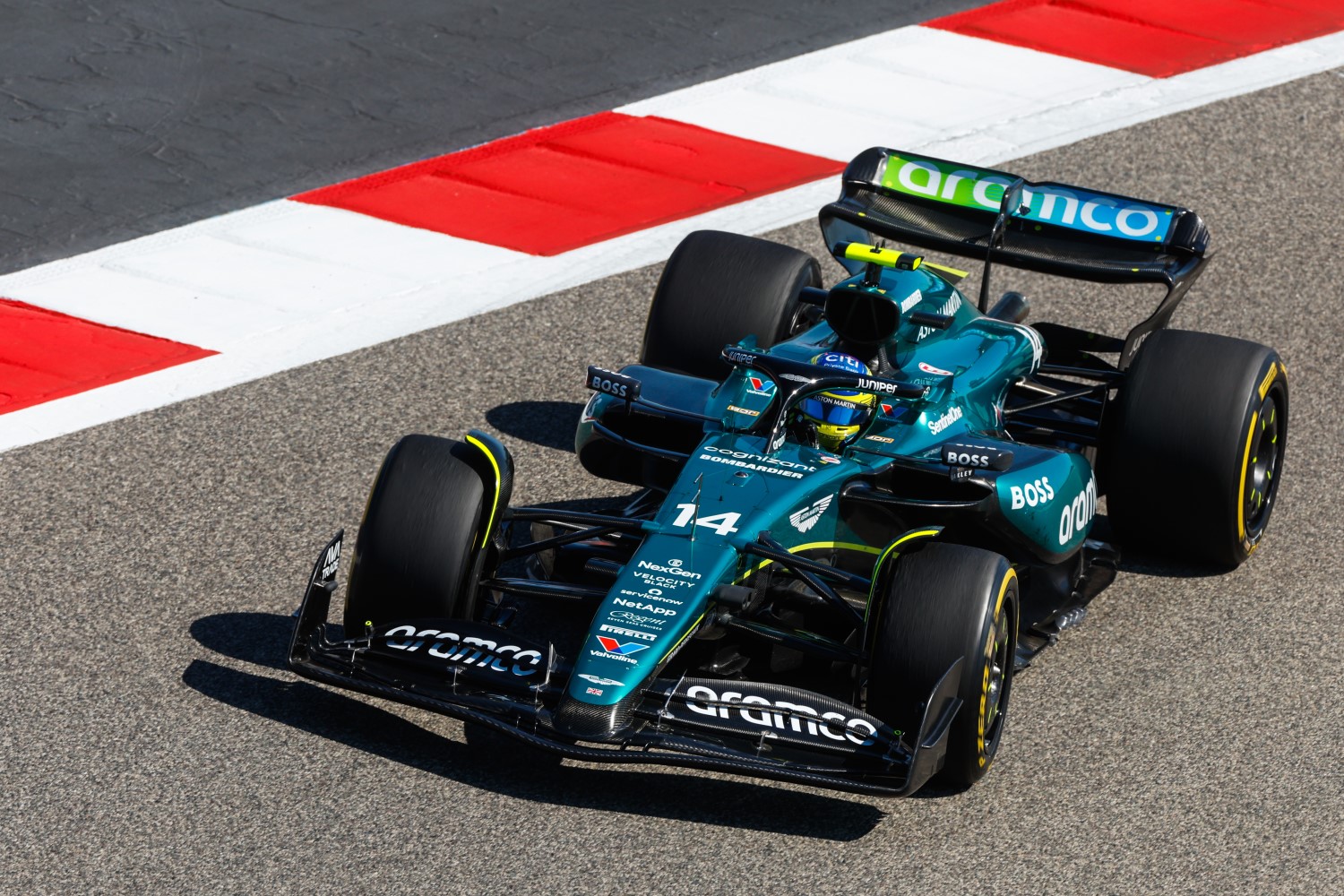 Fernando Alonso, Aston Martin AMR24 during the Pre-Season Test at Bahrain International Circuit on Wednesday February 21, 2024 in Sakhir, Bahrain. (Photo by Steven Tee / LAT Images)