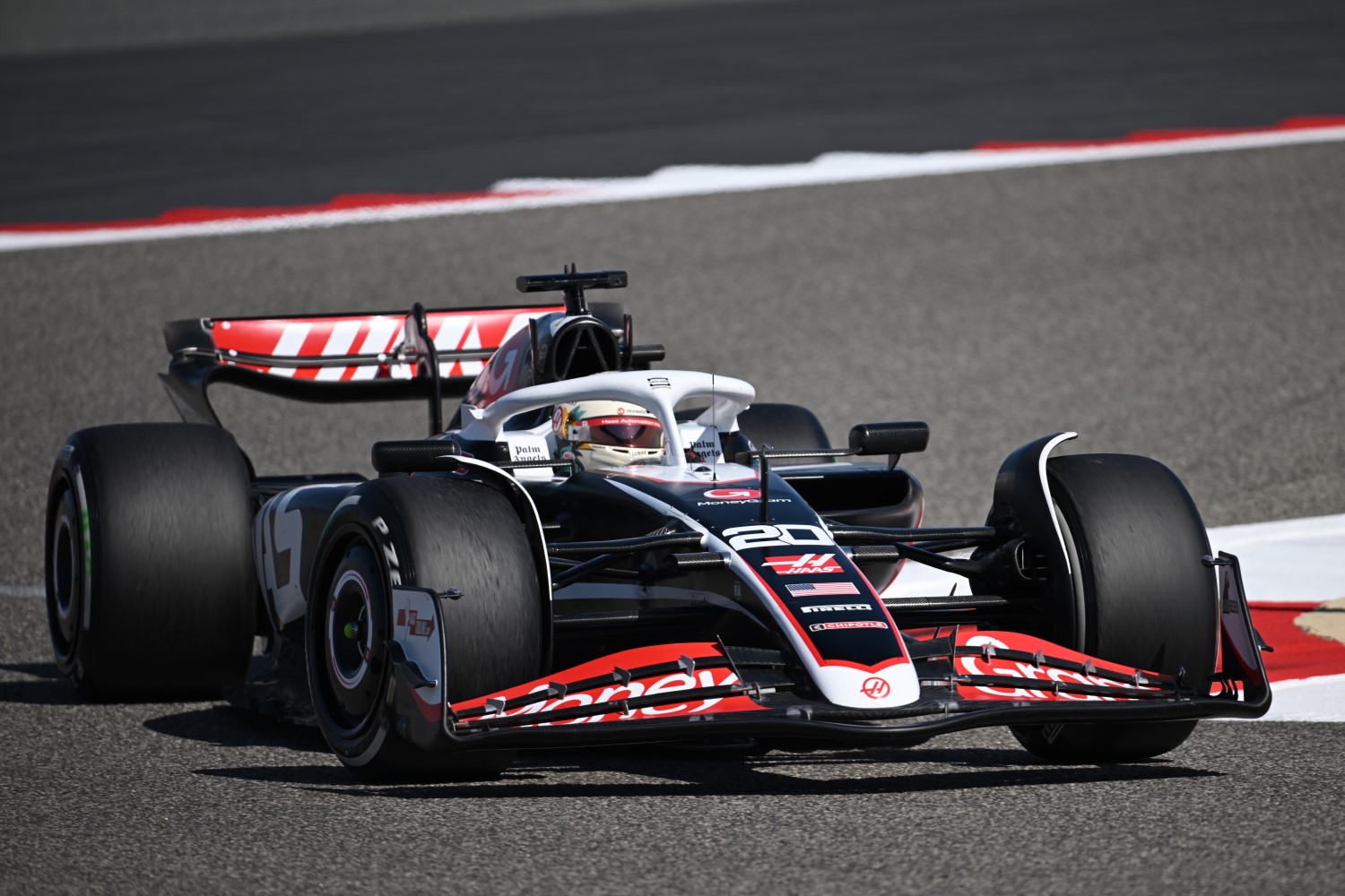 Kevin Magnussen, Haas VF-24 during the Pre-Season Test at Bahrain International Circuit on Wednesday February 21, 2024 in Sakhir, Bahrain. (Photo by Simon Galloway / LAT Images for Pirelli)