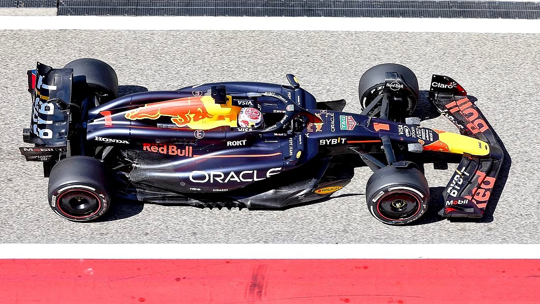 Max Verstappen in the Red Bull RB20