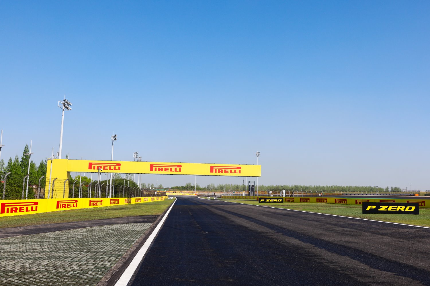 Circuit detail and Pirelli trackside branding during the Chinese GP at Shanghai International Circuit on Thursday April 18, 2024 in Shanghai, China. (Photo by Steven Tee / LAT Images for Pirelli)