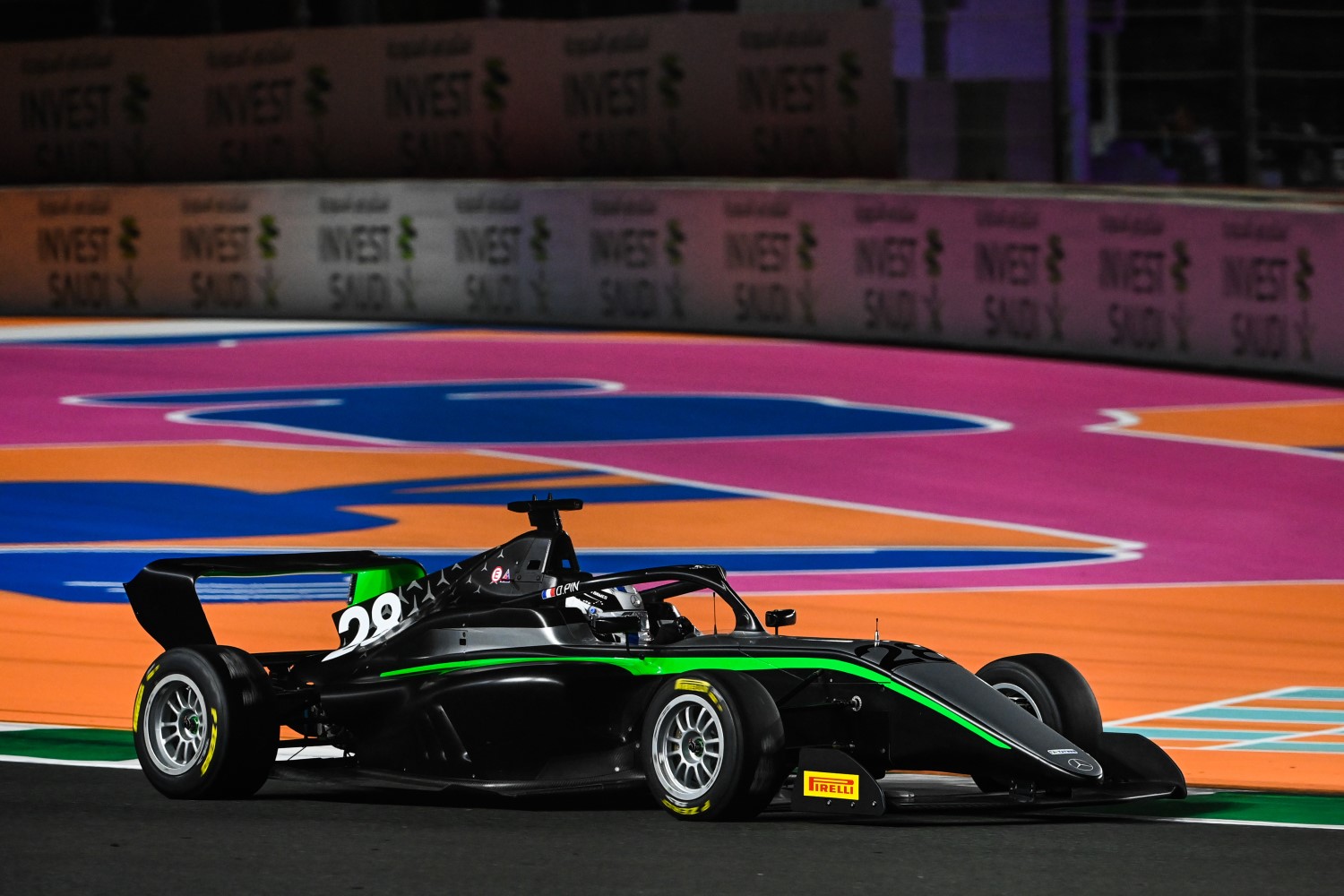 Doriane Pin (FRA, Prema Racing) during the Saudi Arabian GP at Jeddah Street Circuit on Thursday March 07, 2024 in Jeddah, Saudi Arabia. (Photo by Mark Sutton / LAT Images)