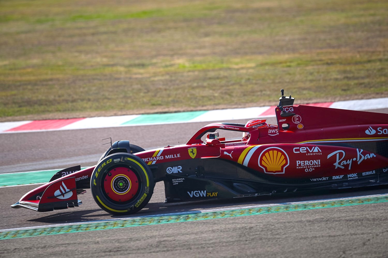 #16 Charles Leclerc, Scuderia Ferrari during the shakedow with the new Ferrari SF-24 for the 2024 F1 season, 13 February 2024