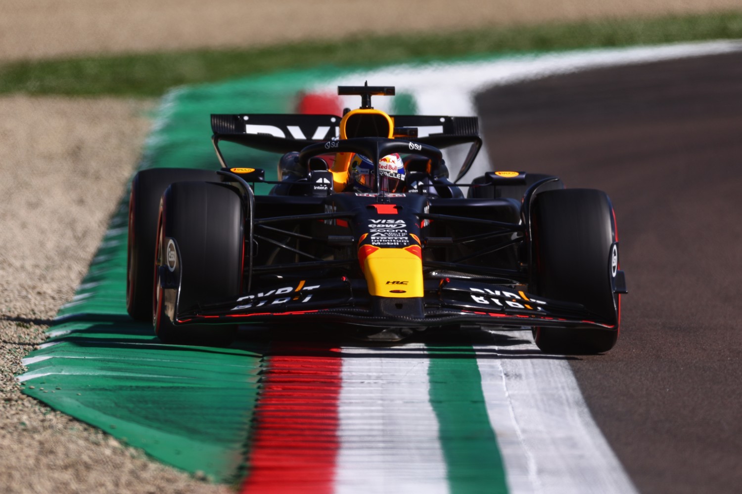 Max Verstappen of the Netherlands driving the (1) Oracle Red Bull Racing RB20 on track during qualifying ahead of the F1 Grand Prix of Emilia-Romagna at Autodromo Enzo e Dino Ferrari Circuit on May 18, 2024 in Imola, Italy. (Photo by Lars Baron/Getty Images)