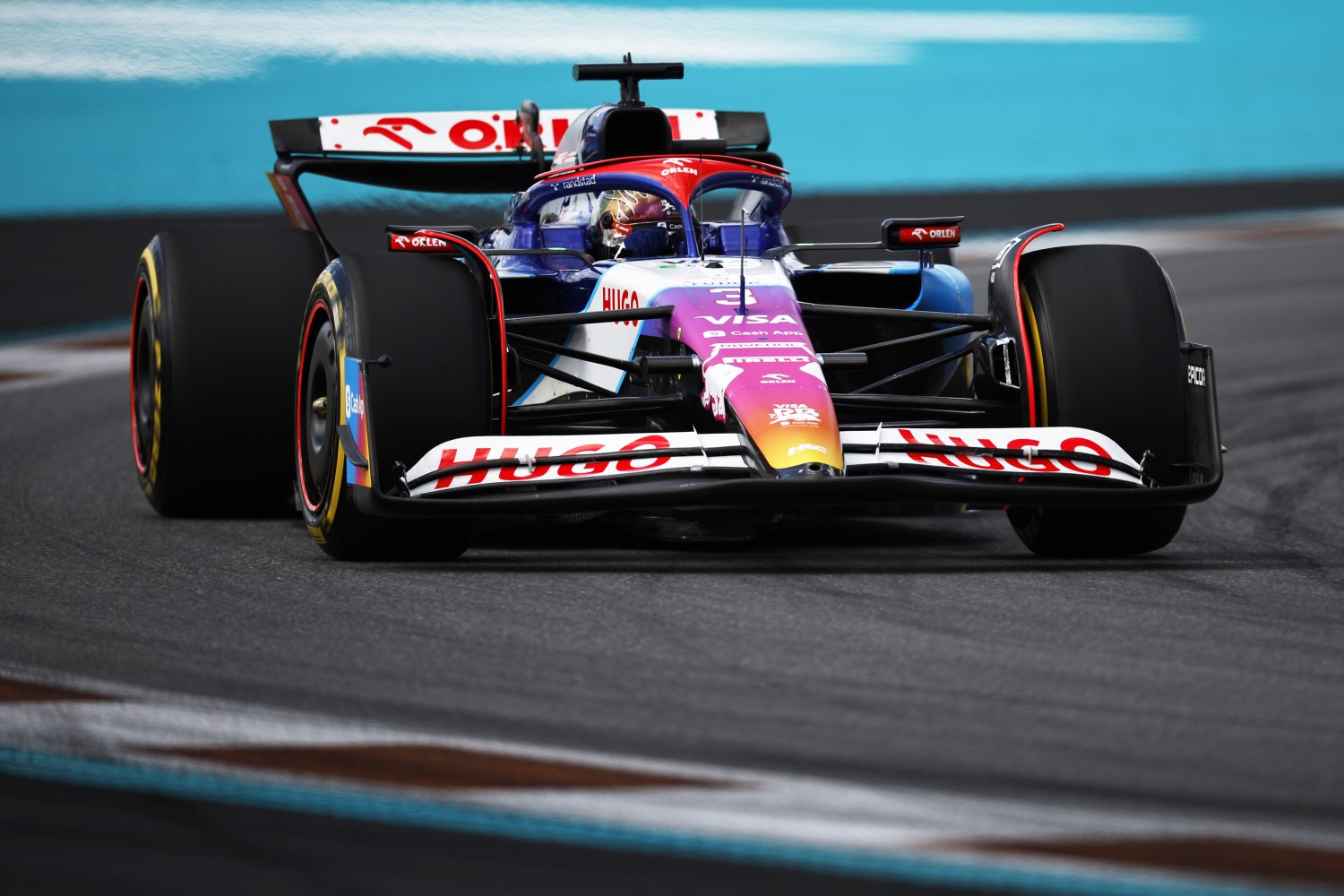 Daniel Ricciardo of Australia driving the (3) Visa Cash App RB VCARB 01 on track during Sprint Qualifying ahead of the F1 Grand Prix of Miami at Miami International Autodrome on May 03, 2024 in Miami, Florida. (Photo by Chris Graythen/Getty Images) // Getty Images / Red Bull Content Pool