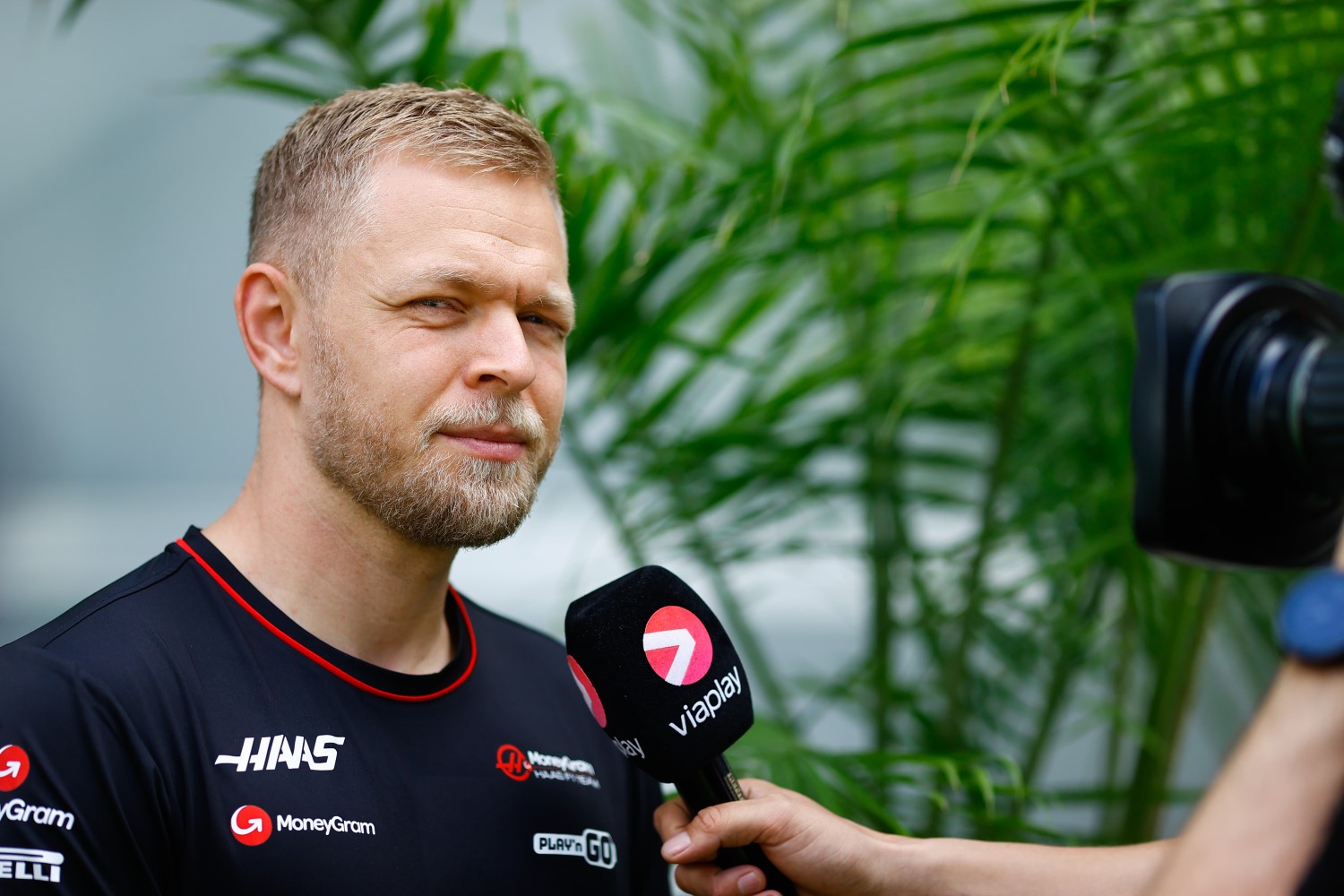 Kevin Magnussen, Haas F1 Team, talks to the media during the Miami GP at Miami International Autodrome on Thursday May 02, 2024 in Miami, United States of America. (Photo by Andy Hone / LAT Images)