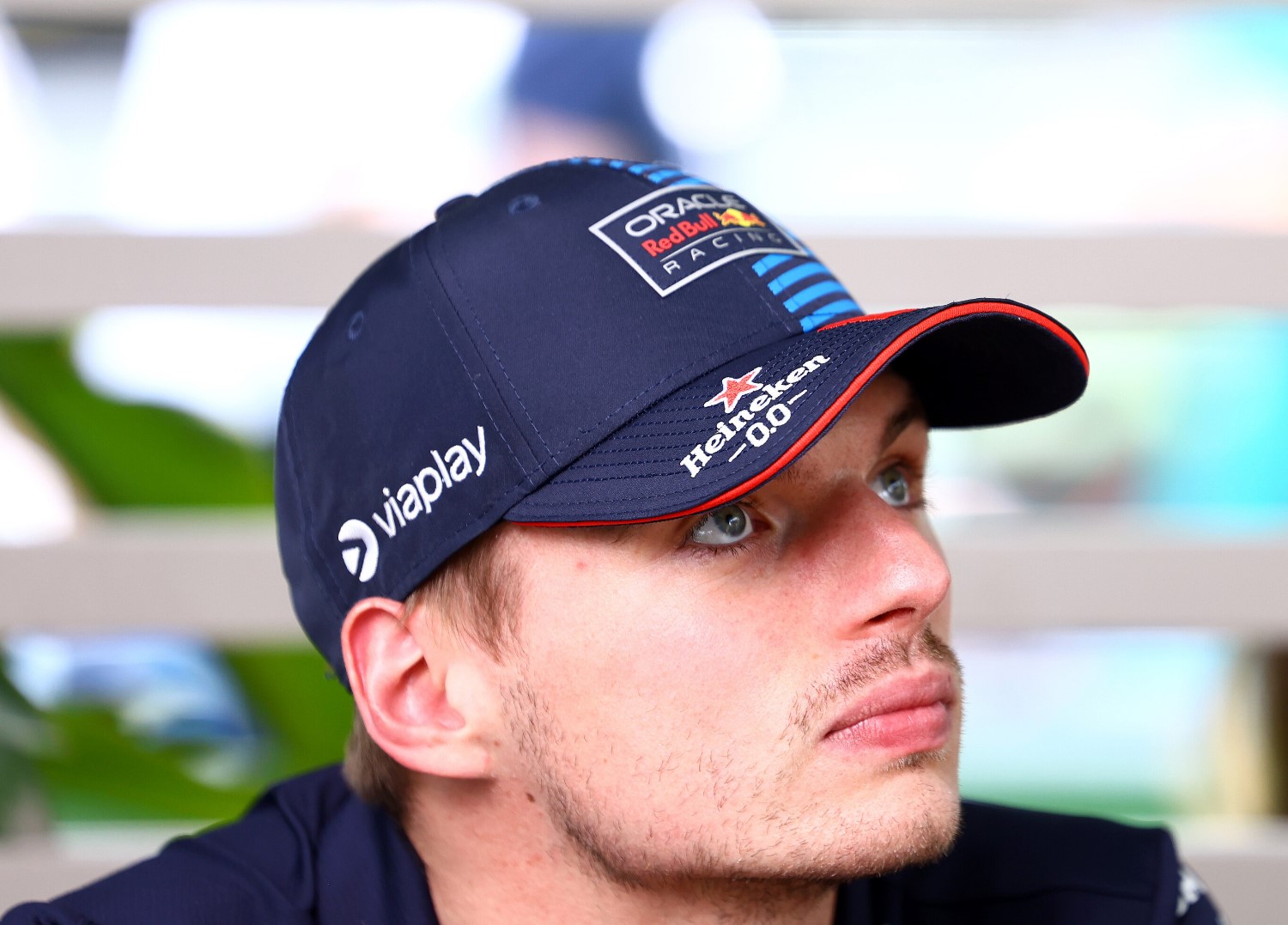 Max Verstappen of the Netherlands and Oracle Red Bull Racing looks on in the Paddock during previews ahead of the F1 Grand Prix of Miami at Miami International Autodrome on May 02, 2024 in Miami, Florida. (Photo by Clive Rose - Formula 1/Formula 1 via Getty Images) // Getty Images / Red Bull Content Pool