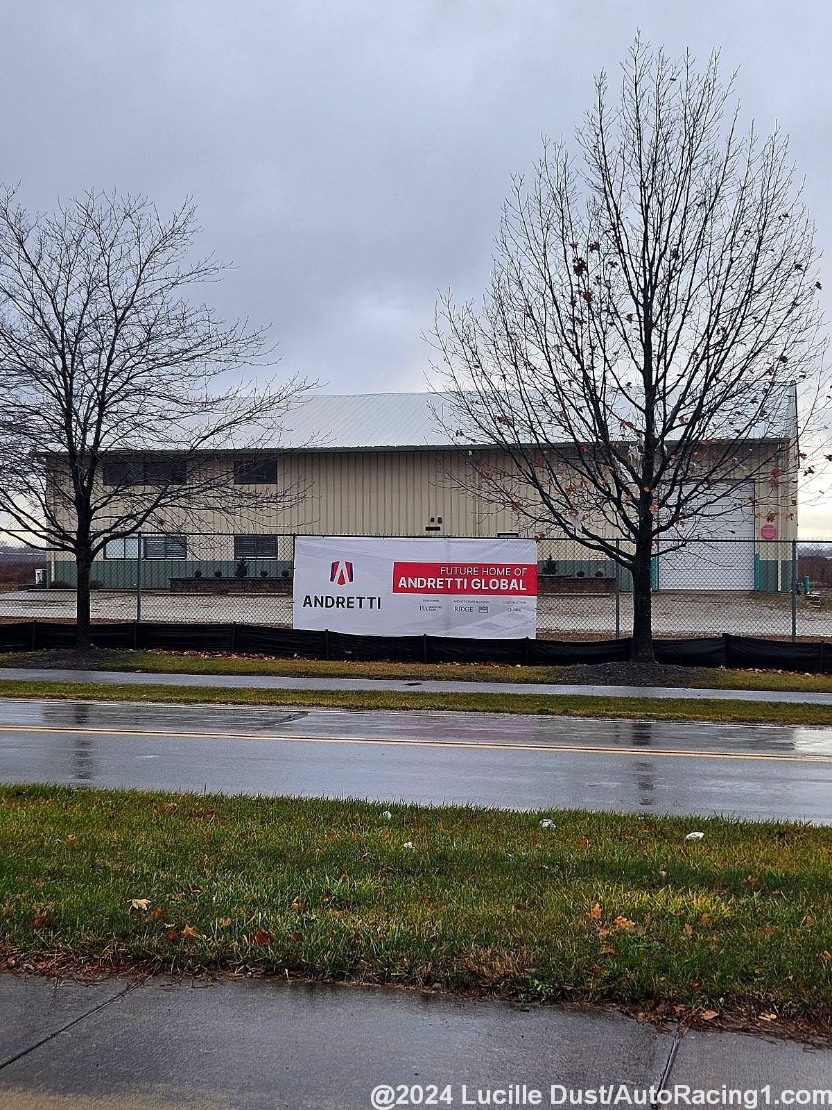 On a cold rainy day in Indian Tuesday, we snapped this photo of the new Andretti Global Headquarters site in Fishers, Indiana. Perhaps no construction has started because Andretti really wants to buy an existing team - like Haas