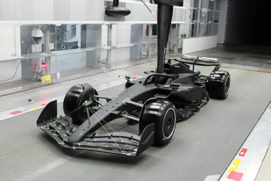 Andretti Global F1 model in the Toyota Cologne Wind Tunnel. Photo courtesy of Andretti Global