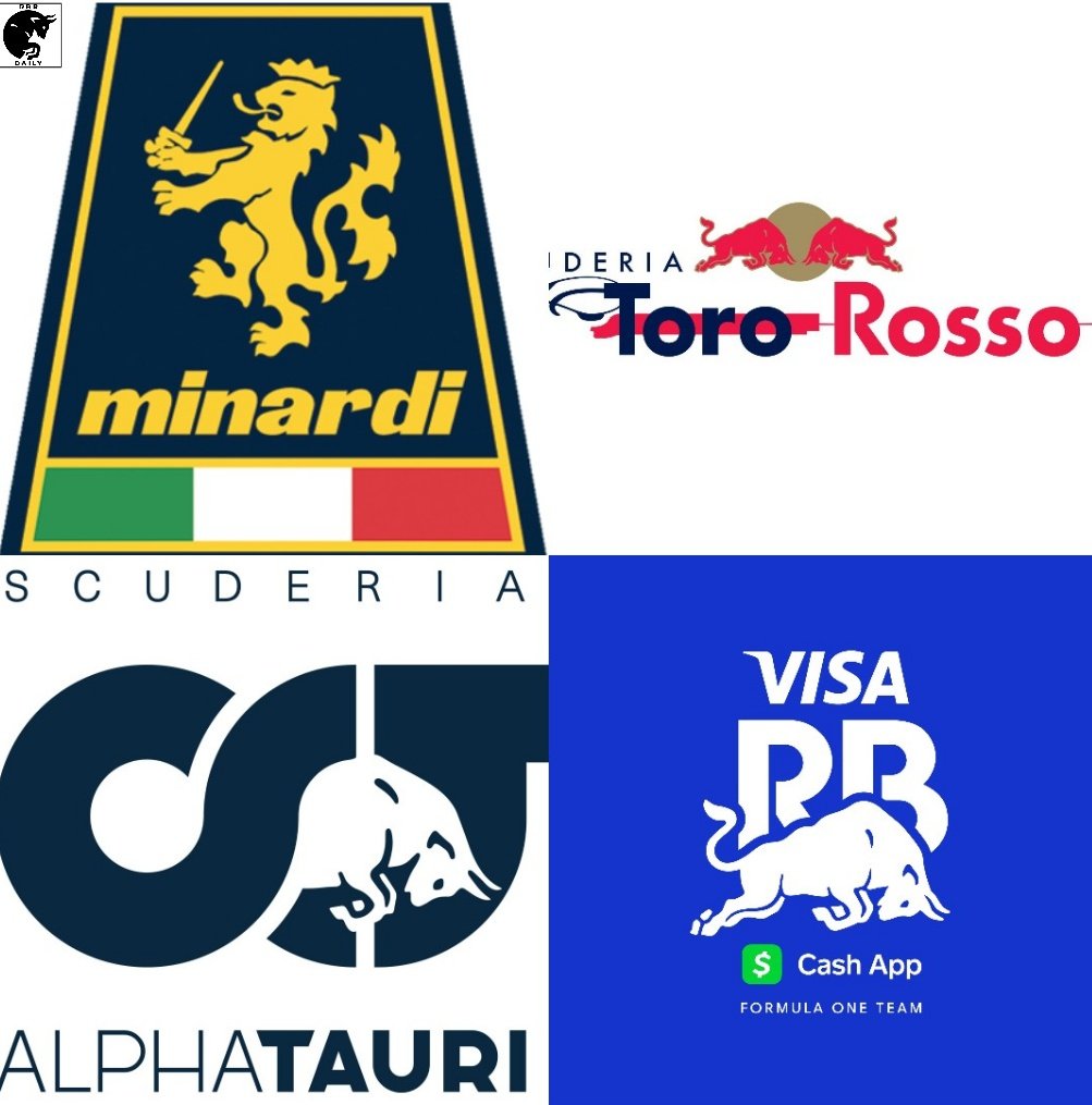 The evolution of Visa Cash App RB F1 Team: Minardi ->; Toro Rosso -> AlphaTauri -> Visa Cash App RB