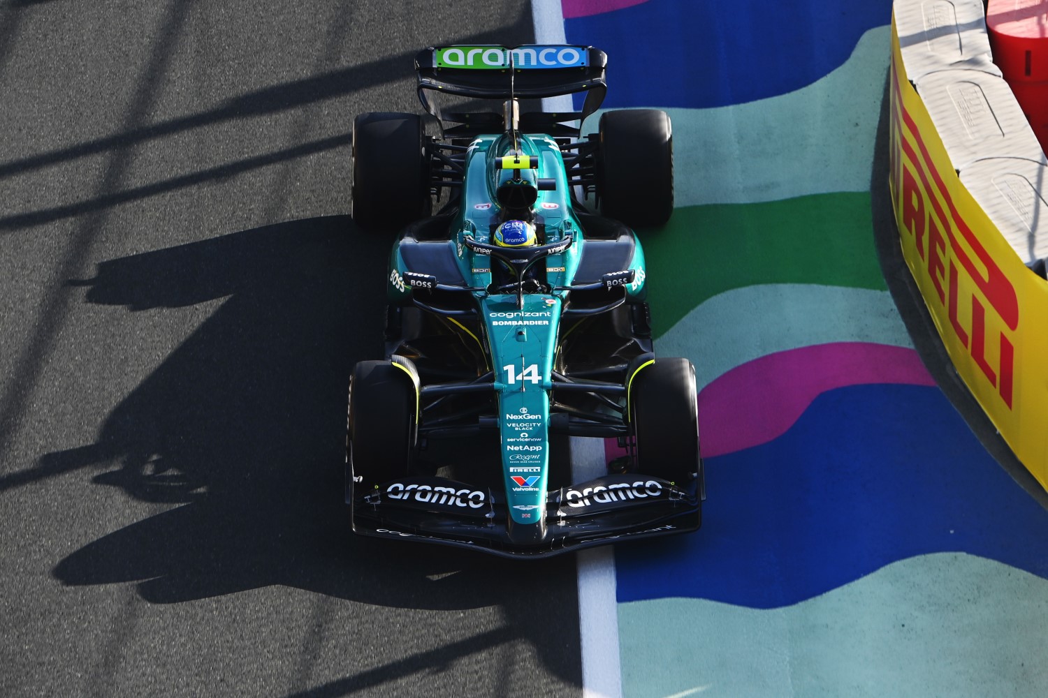 Fernando Alonso, Aston Martin AMR24 during the Saudi Arabian GP at Jeddah Street Circuit on Thursday March 07, 2024 in Jeddah, Saudi Arabia. (Photo by Mark Sutton / LAT Images for Pirelli)