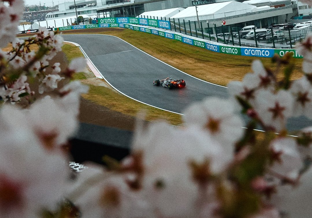 Oscar Paistri in the rain during Practice 2