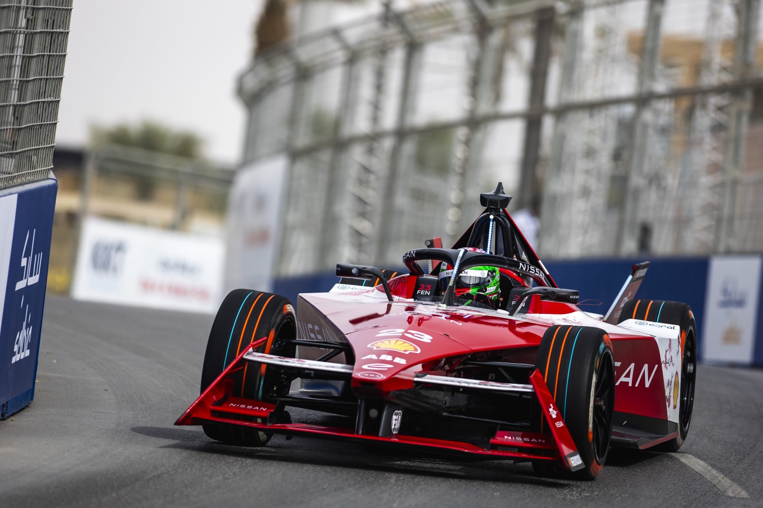 23 FENESTRAZ Sacha (fra), Nissan Formula E Team, Nissan e-4ORCE 04, action during the 2024 Diriyah E-Prix, 2nd meeting of the 2023-24 ABB FIA Formula E World Championship, on the Riyadh Street Circuit from January 25 to 27, in Diriyah, Saudi Arabia - Photo Thomas Fenetre / DPPI