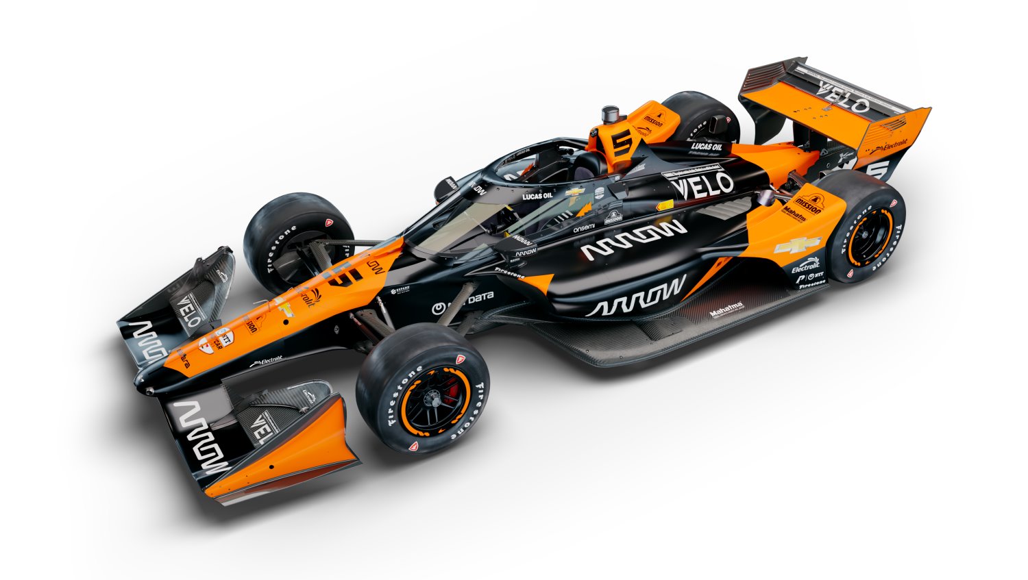 Arrow McLaren IndyCar driver Pato O'Ward's livery for 2024. Rendering courtesy of Arrow McLaren team