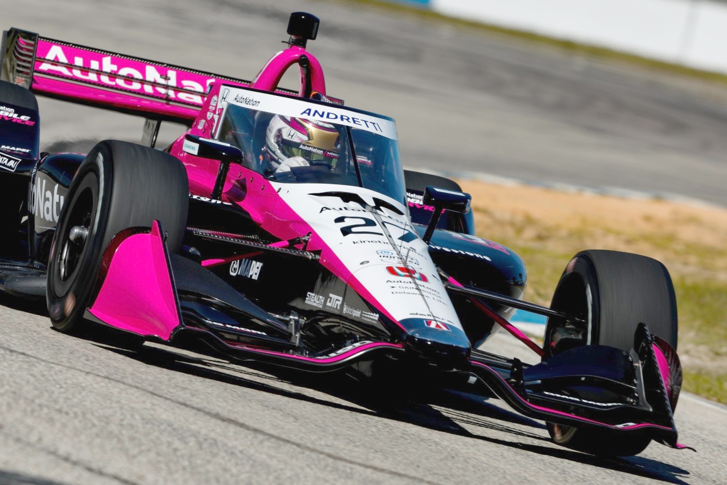 Kyle Kirkwood Sebring, FL - during the 2024 Test at Sebring International Raceway in Sebring, Florida. (Photo by Joe Skibinski | IMS Photo)