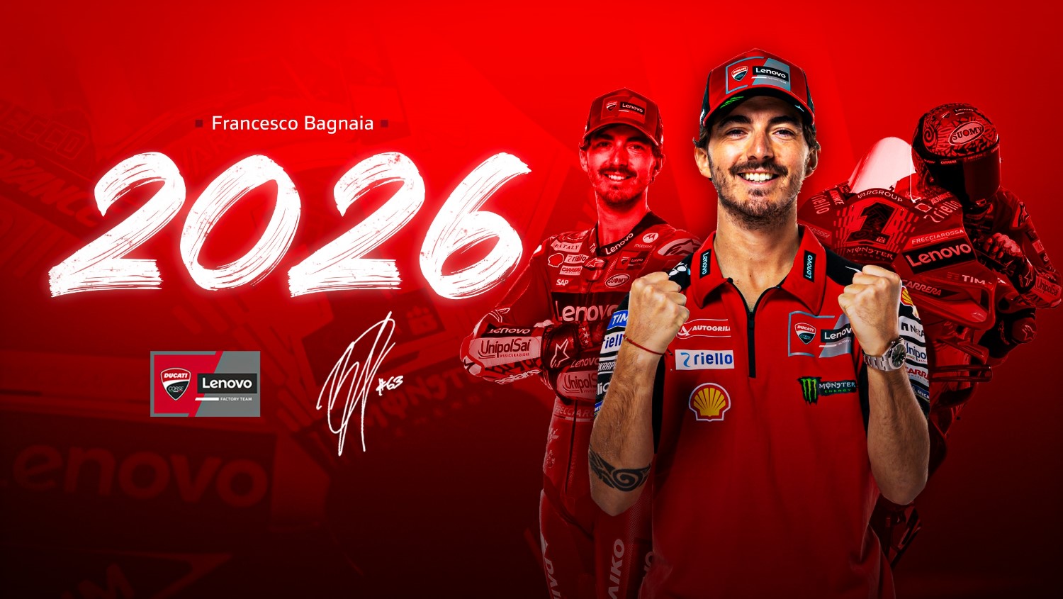 Ducati resigns Bagnaia