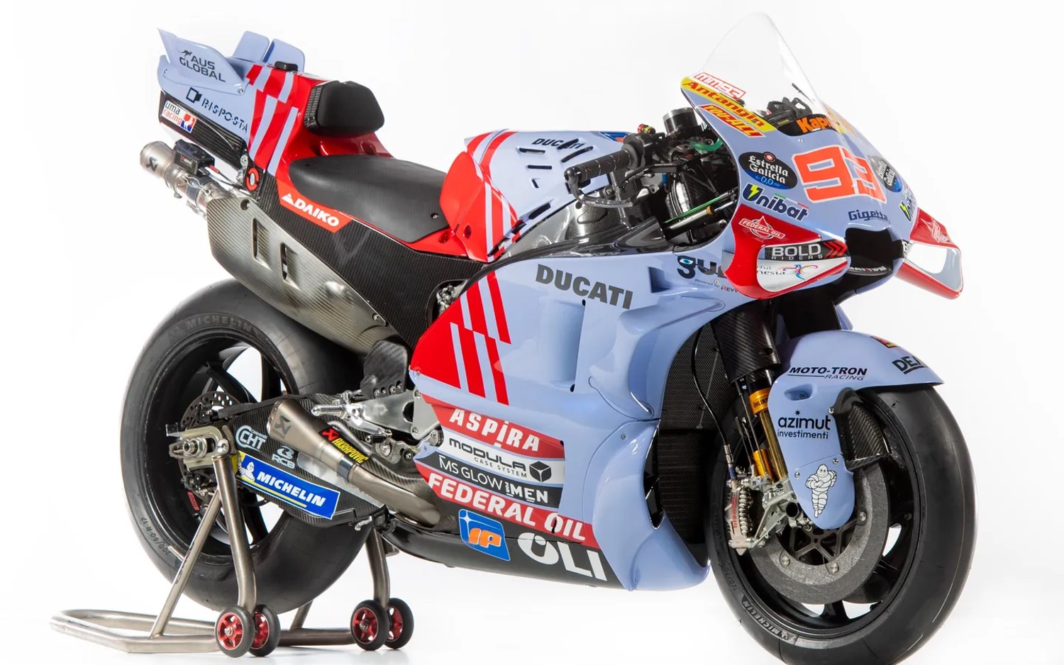 A Gresini Ducati Desmosedici with Marc Marquez's #93 on the fairing. Image: Supplied by Gresini Racing