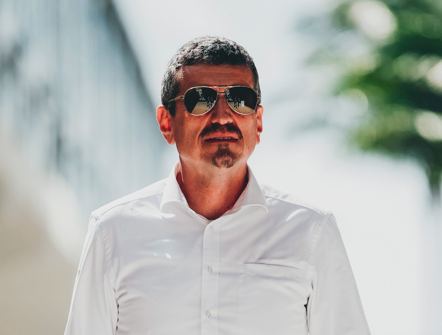 Guenther Steiner, Team Principal, Haas F1 in the paddock during the F1 Miami Grand Prix on Saturday, May 7th, 2022 in Miami Gardens, Fla. (Zak Mauger/LAT)