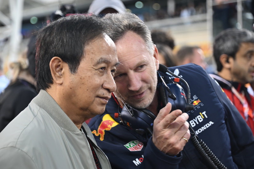 Red Bull Racing Team boss Christian Horner and Chalerm Yoovidhya