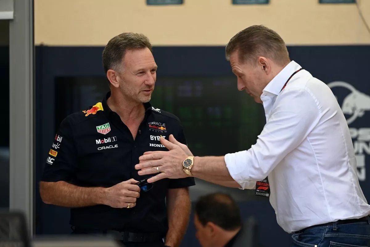 Christian Horner and Jos Verstappen