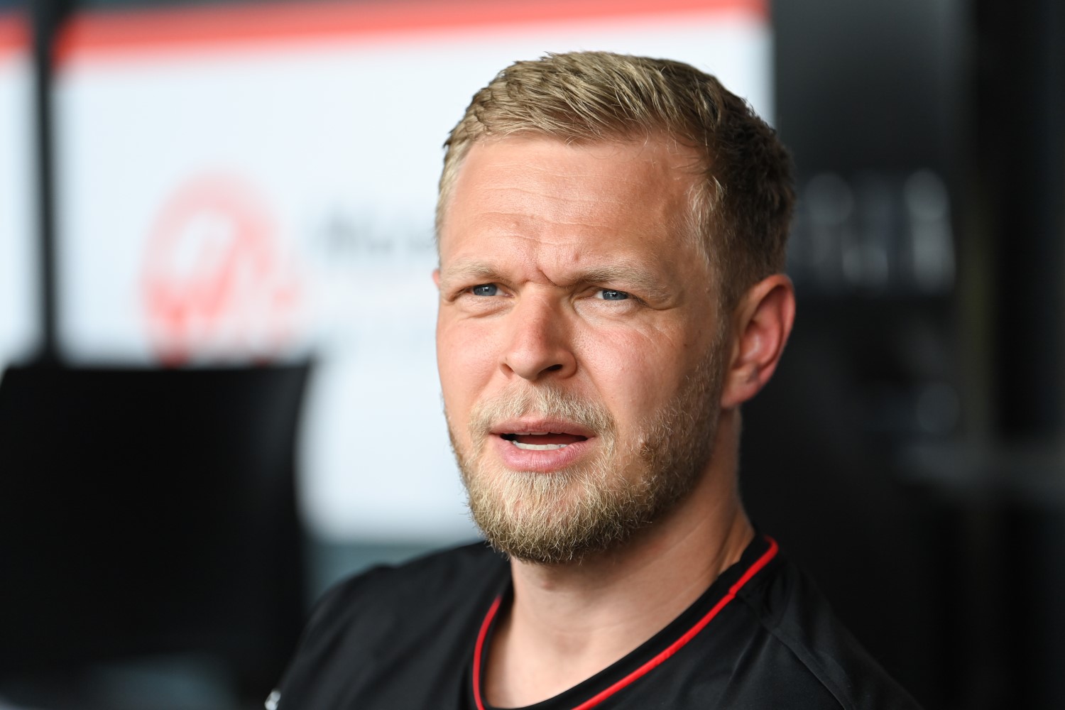 Kevin Magnussen, Haas F1 Team, talks to the press during the Saudi Arabian GP at Jeddah Street Circuit on Wednesday March 06, 2024 in Jeddah, Saudi Arabia. (Photo by Mark Sutton / LAT Images for Haas F1)