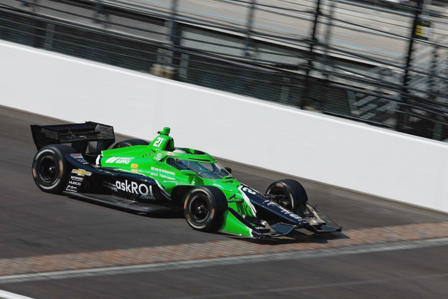 Rinus Veekey #21 Ed Carpenter Chevrolet Indianapolis, IN - during testing at the Indianapolis Motor Speedway. (Photo by Joe Skibinski | IMS Photo)